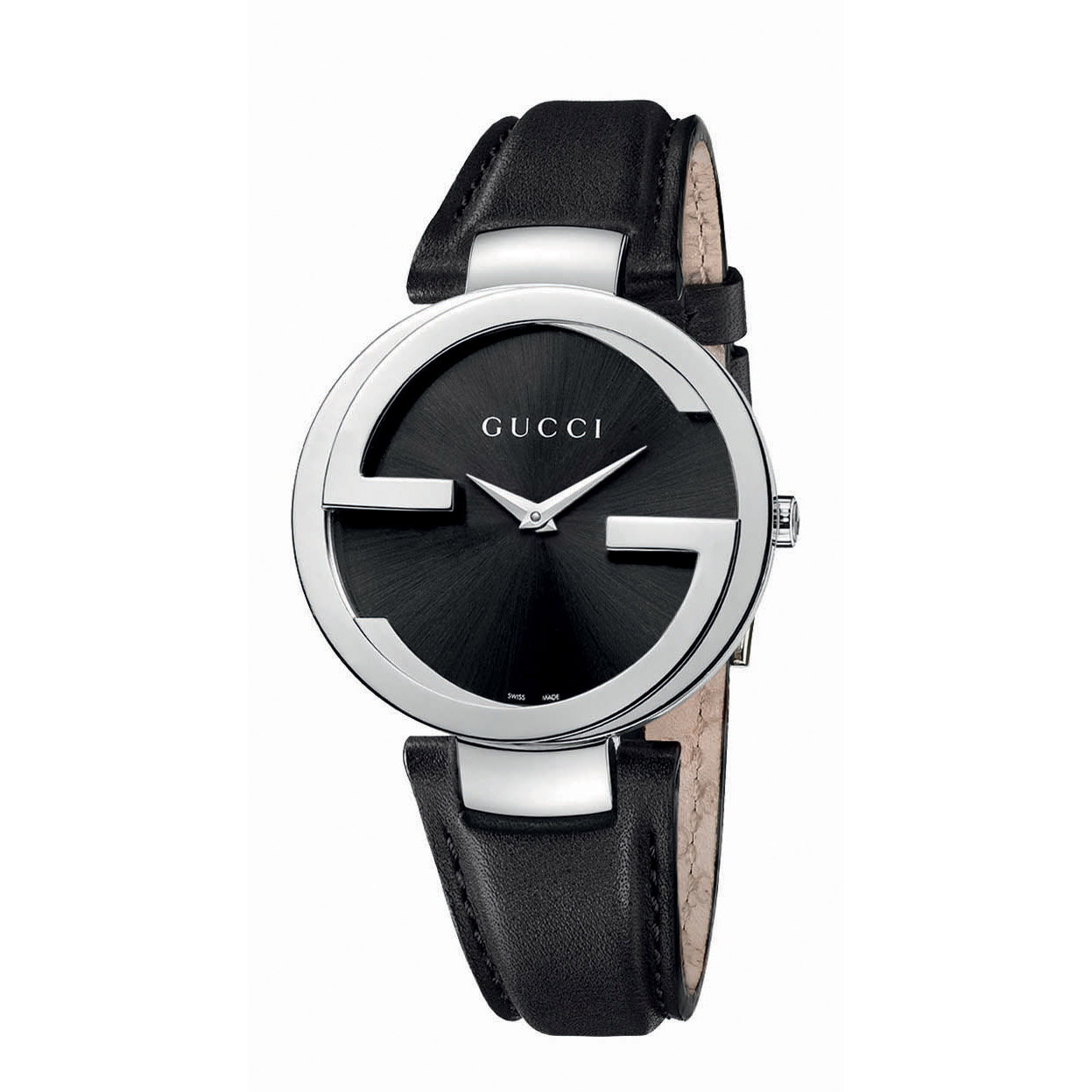 Ewatchparts CORREA DE RELOJ DE GOMA 22MM PARA RELOJ GUCCI NEGRO