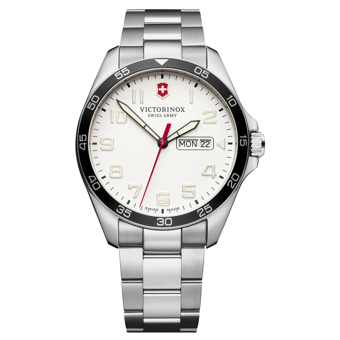 Victorinox Orologio Uomo FieldForce XS, 42 Mm, Swiss Made, Quarzo, Vetro Zaffiro, Impermeabile 100m, Cinturino In Pelle Nero, Funzione Giorno-Data